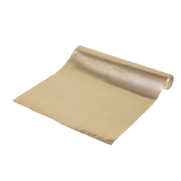 Chemin de table brillant dor&eacute; 3m