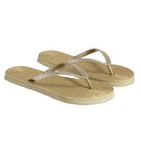 Tongs femme semelle effet corde lanières pailletées marron T40/41