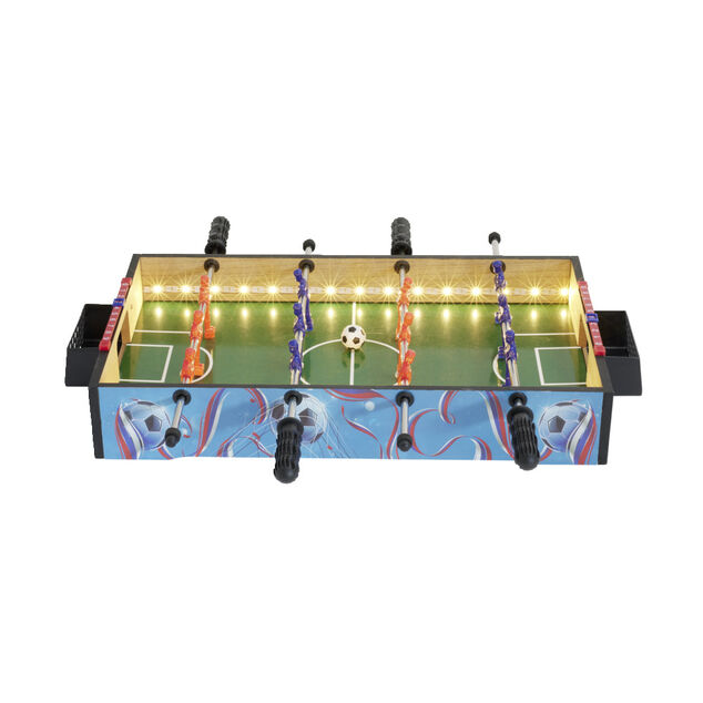 Mini babyfoot de table lumineux en bois pour enfant 51x31cm