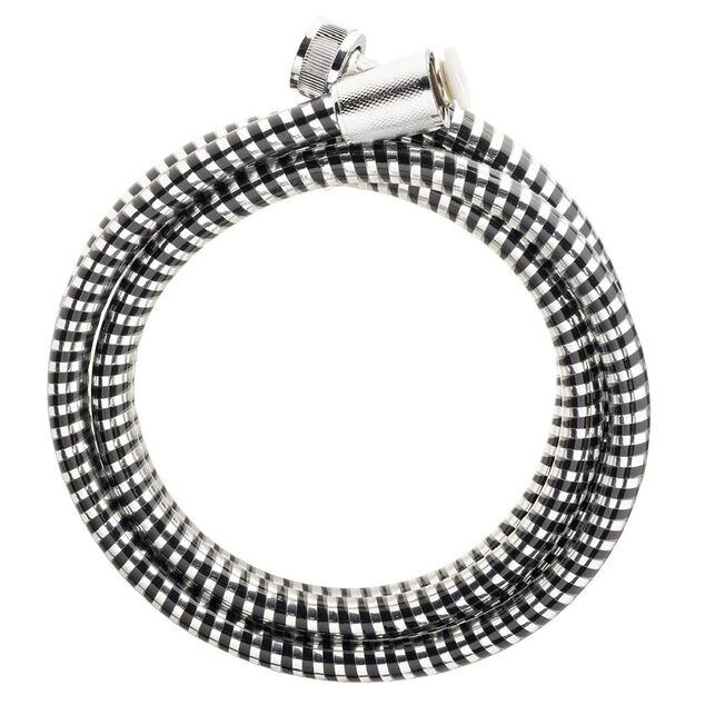 Tuyau flexible de douche plastique gris et noir 2m