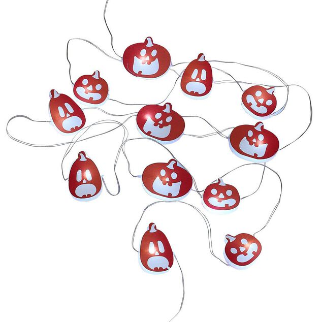 Guirlande Halloween citrouille LED 2m