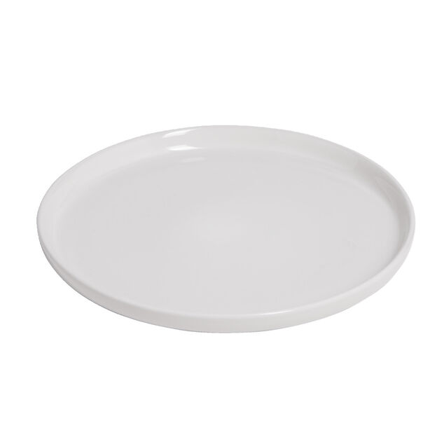 Assiette &agrave; dessert ronde Oslo gr&egrave;s blanche &Oslash;20cm