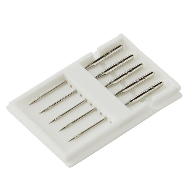 Set de 5 aiguilles sp&eacute;cial cuir pour machine &agrave; coudre