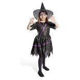 D&eacute;guisement enfant Halloween sorci&egrave;re robe chapeau 11/14ans