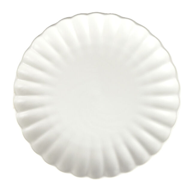 Assiette &agrave; dessert ronde Venise fa&iuml;ence blanche &Oslash;20cm