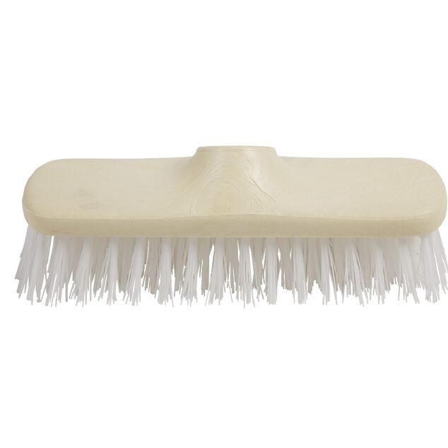T&ecirc;te de balai brosse beige et blanc