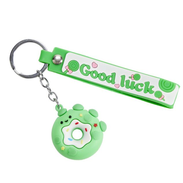 Porte-cl&eacute; enfant forme donut kawaii plastique &Oslash;4,5xH4cm (4 mod&egrave;les)
