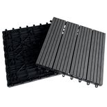 Dalle de jardin clipsable noir x4