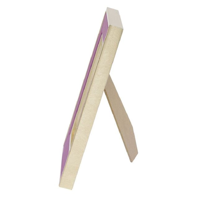 Cadre photo bois dor&eacute; et velours 10x20cm (2 mod&egrave;les)