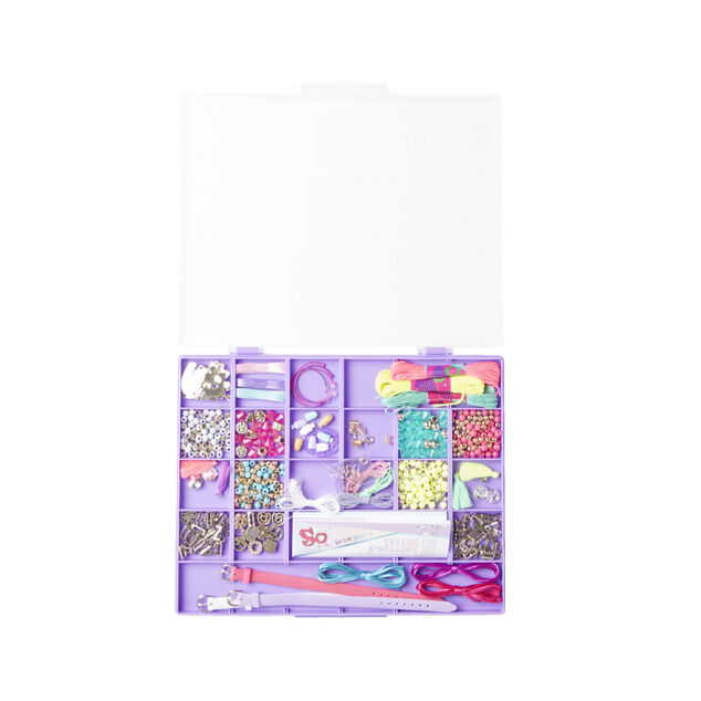 Kit cr&eacute;ation bijoux DIY bo&icirc;te compartiment&eacute;e 440 pi&egrave;ces