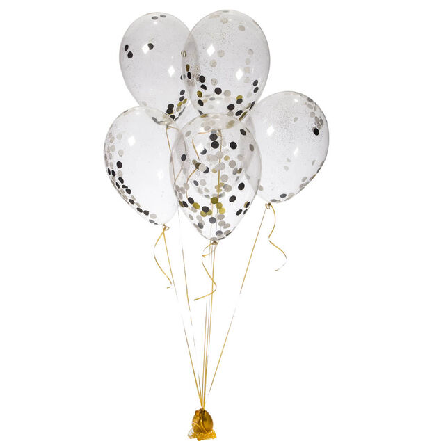 Ballon et ses confettis x6