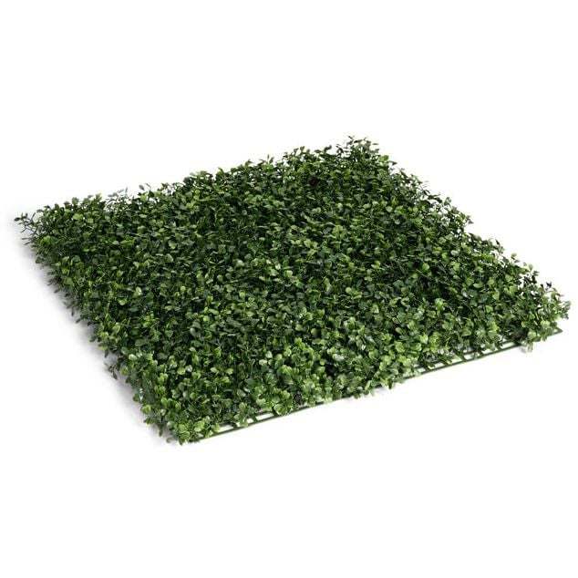 Carr&eacute; v&eacute;g&eacute;tal artificiel feuilles vertes 50x50cm clipsable