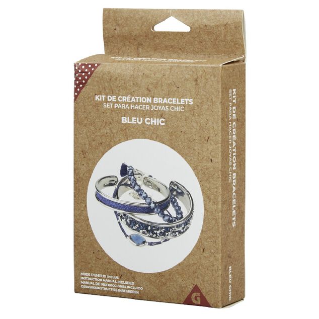 Kit de cr&eacute;ation bracelet bleu chic