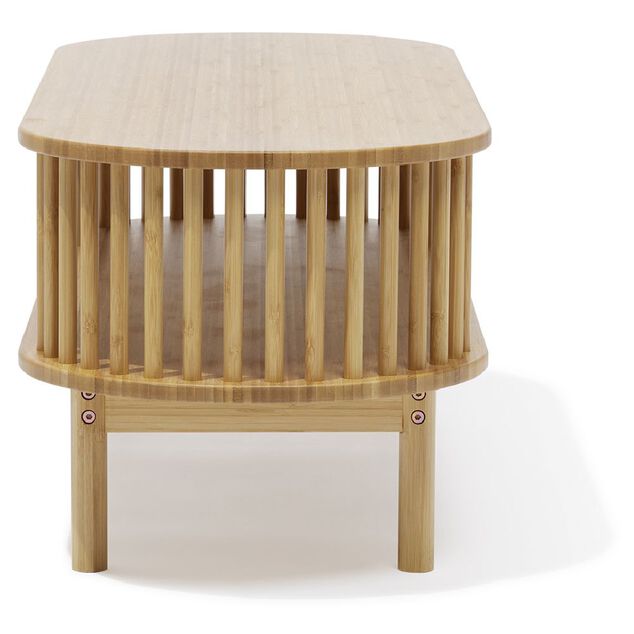 Table basse Ga&iuml;a bambou naturel - L100xP39xH36,5cm