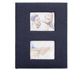 Album photo aspect tissé 23x18xH5,5cm - 2 modèles noir ou beige