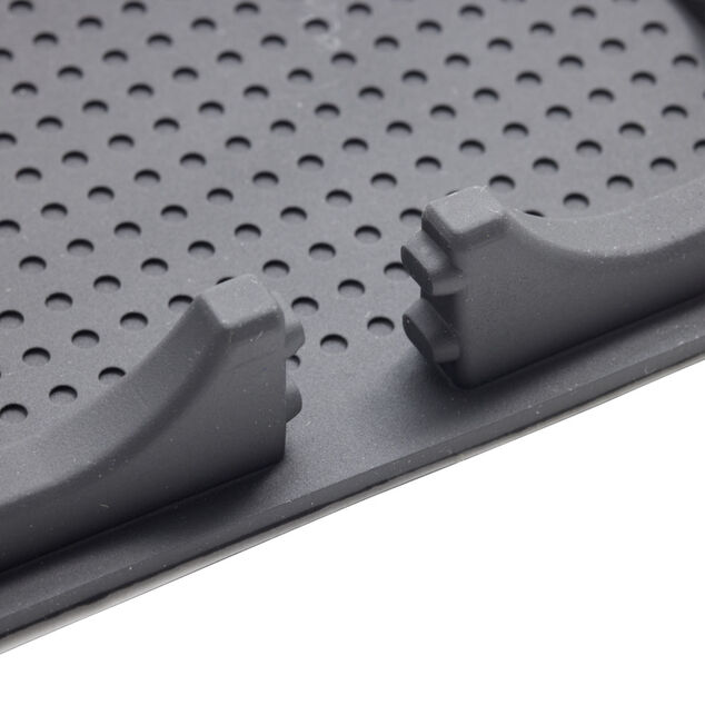 Organisateur de voiture antid&eacute;rapant 2en1 plastique noir 10,5x18,5cm