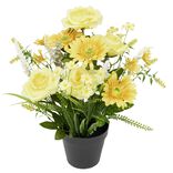 Pot marguerite et bruyère artificiel Ø25xH42cm