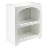 Table de chevet en bois 2 niches Moderna blanche L45xP24,5xH50cm