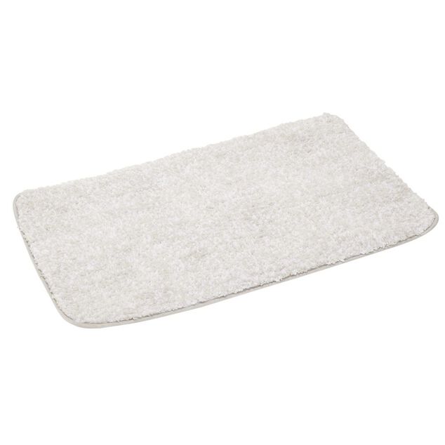 Tapis de salle de bain gris en polyester