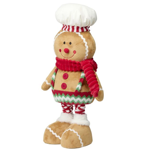 Bonhomme pain d'&eacute;pices &agrave; poser &agrave; jambes extensibles H65cm (2 mod&egrave;les)