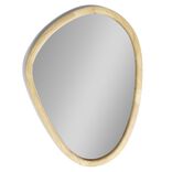 Miroir forme organique ovale en bois 37x50cm