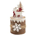 Décoration de Noël rondin à poser