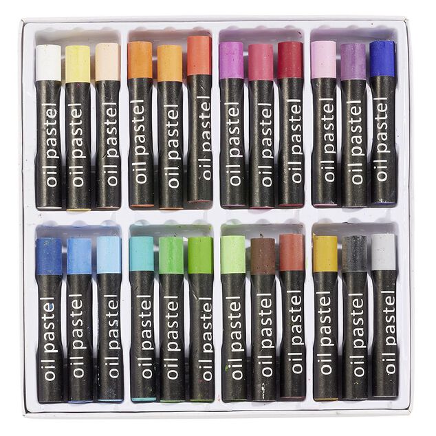 Pastel gras multicolore x24