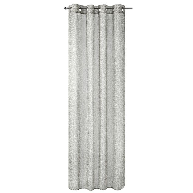 Voilage imprimé motif feuillage avec anneaux 140x240cm (2 modèles)