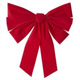 Décoration noeud de Noël plastique rouge