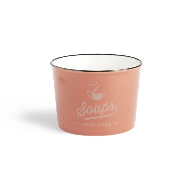 Bol &agrave; soupe 500ml fa&iuml;ence rouge &Oslash;12xH8,4cm