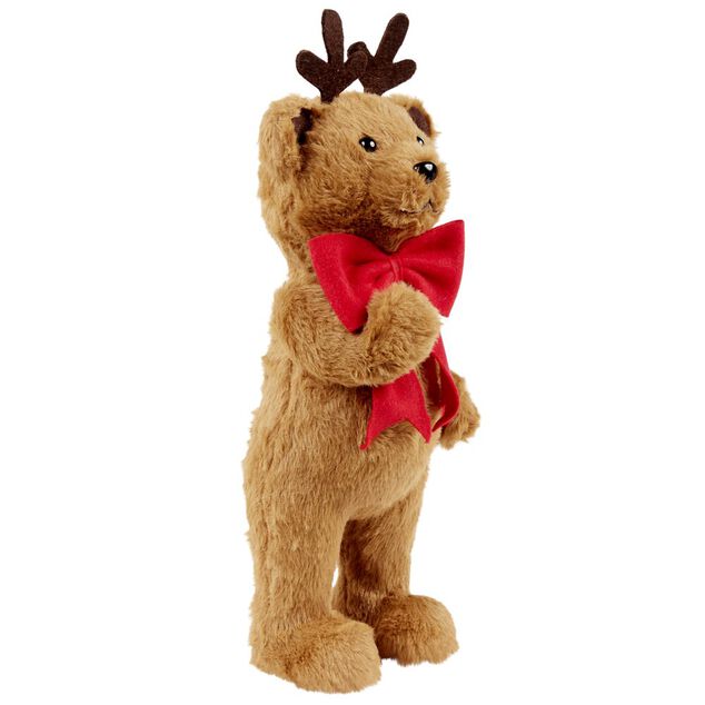 Ourson de Noël à poser 19,5x14xH48cm (2 modèles)