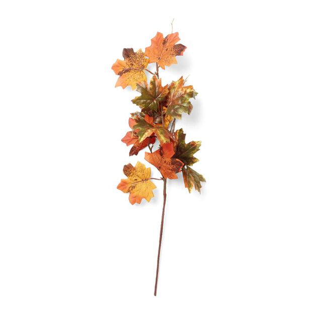 Piquet feuille de ch&ecirc;ne artificielle automne H56cm