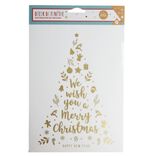 Décoration fenêtre Noël électrostatique sapin doré