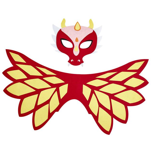 D&eacute;guisement masque et aile de dragon feutrine