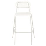 Chaise haute Faro acier perfor&eacute; gris 55xP59xH105cm