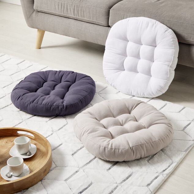 Coussin de sol &Oslash;45cm beige