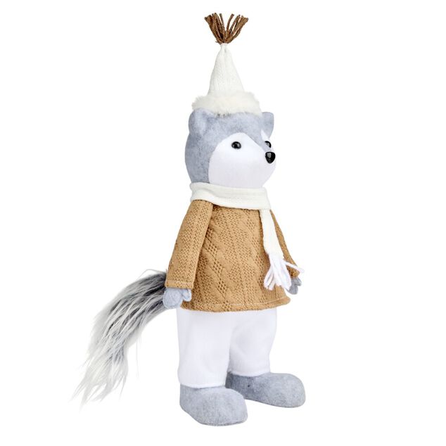 Personnage de No&euml;l nature &agrave; poser H37cm (2 mod&egrave;les)