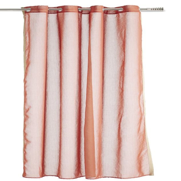 Voilage avec bordure d&eacute;coration jute 140x240 cm