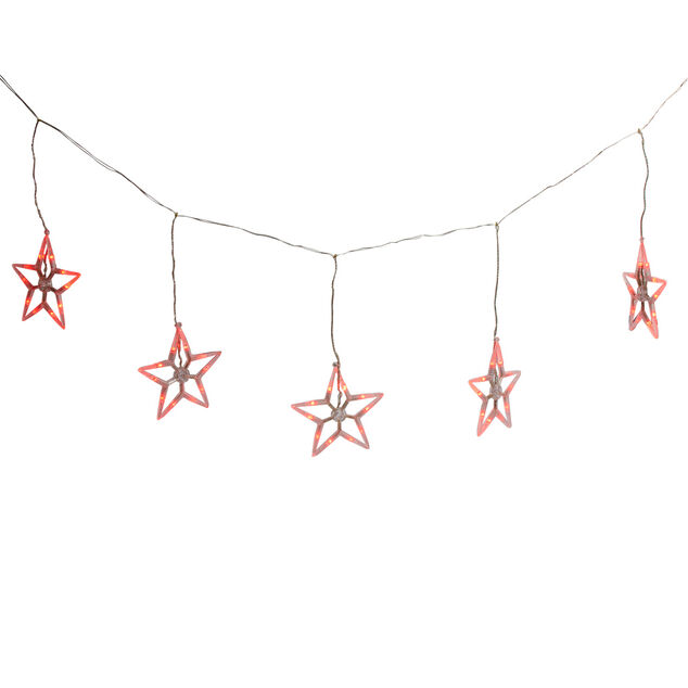 Guirlande &eacute;lectrique 10 &eacute;toiles multicolores fixes L. 2,7 m