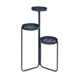 Porte plante 3 niveaux gris anthracite H70cm
