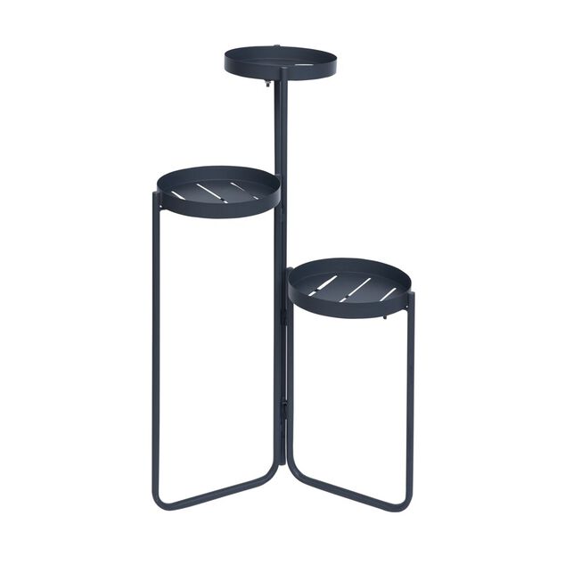 Porte plante 3 niveaux gris anthracite H70cm
