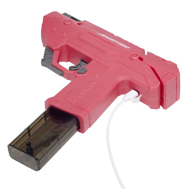 Pistolet &agrave; eau &eacute;lectrique lumineux port&eacute;e 7m (2 mod&egrave;les bleu ou rouge)