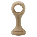 Support de tringle moyen &agrave; oeil en bois naturel &Oslash;20mm