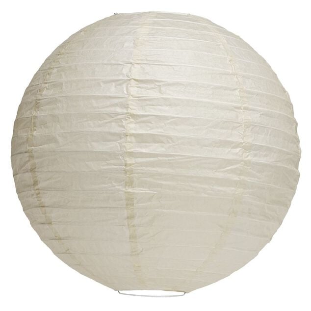 Suspension boule chinoise papier jaune - &Oslash;30xH28cm