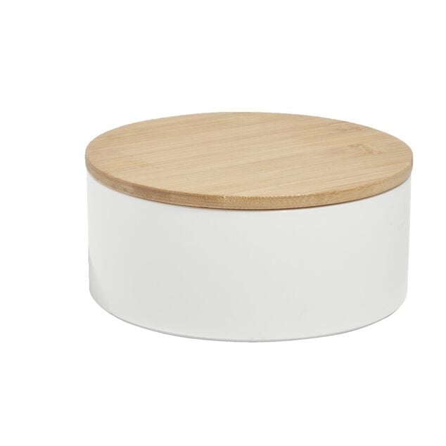 Bo&icirc;te &agrave; bijoux ronde avec miroir &Oslash;14xH6,5cm