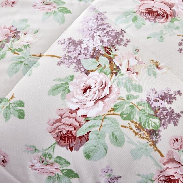 Couette imprim&eacute; roses 240x220cm polyester