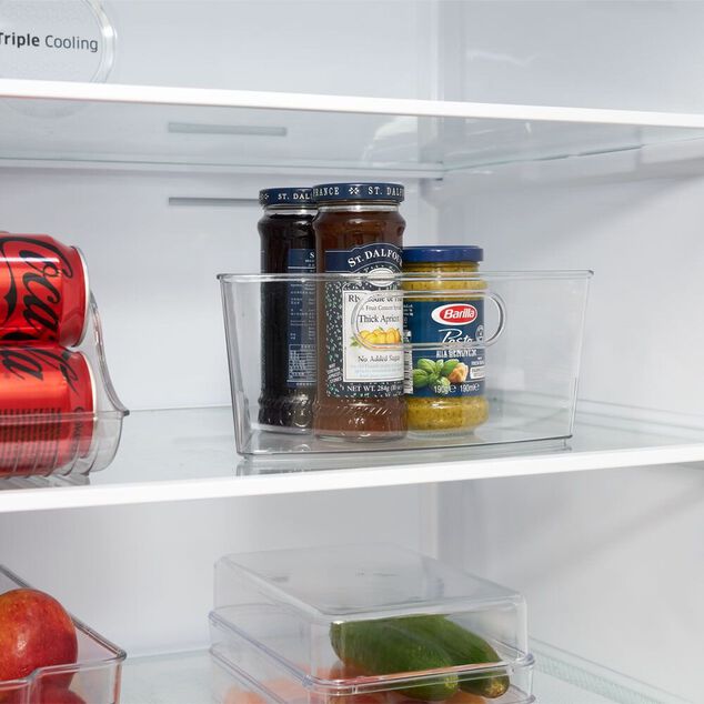 Bac de rangement triangulaire transparent pour frigo 3L