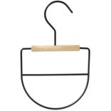 Cintre &agrave; accessoires m&eacute;tal et bois L13xH20cm