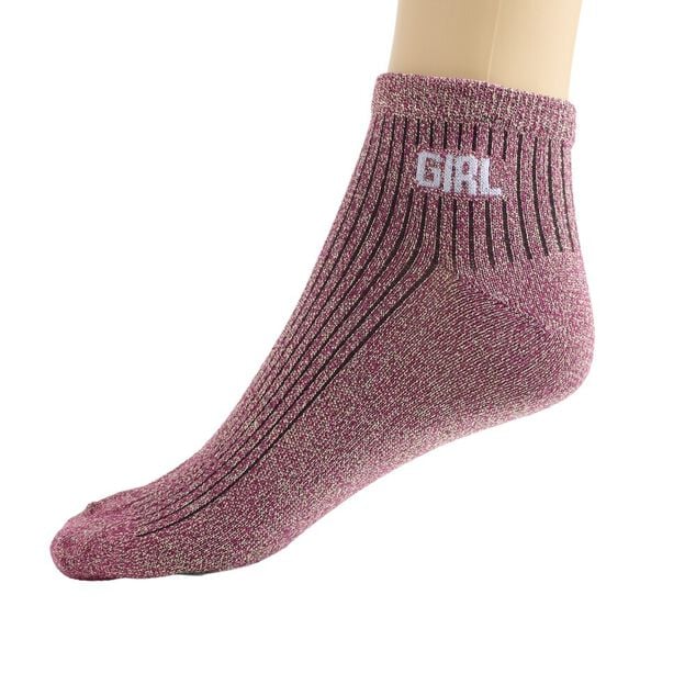 Calendrier de l'Avent chaussette paillette message haute et basse X12 paires multicolore