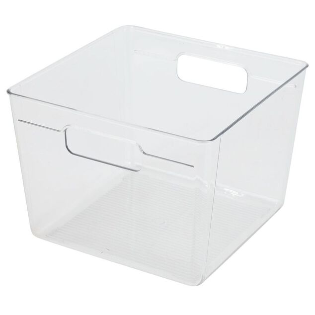 Bac de rangement carr&eacute; transparent pour frigo 5,5L